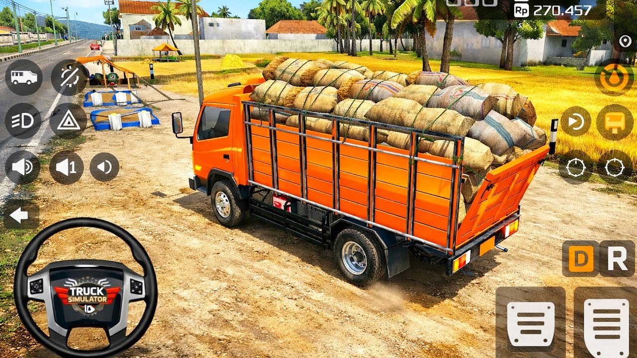 Truck Simulator 🚚 Indonesia | Rice 🍚 Delivery To Tradional Market | Android Gameplay 