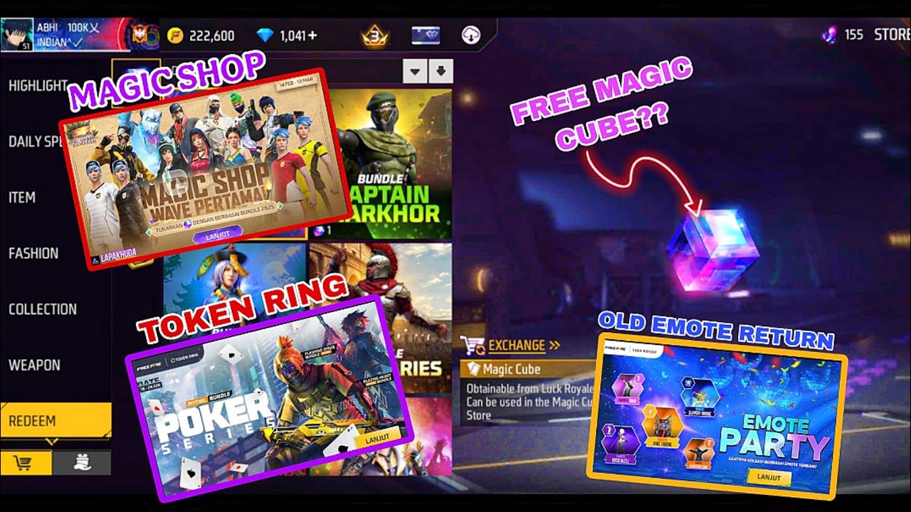 RAMDAN SPECIAL MAGIC CUBE SHOP EVENT IN FREE FIRE INDONESIA SERVER 🇮🇩❤️‍🩹#FF #ramdan #mysteryshop