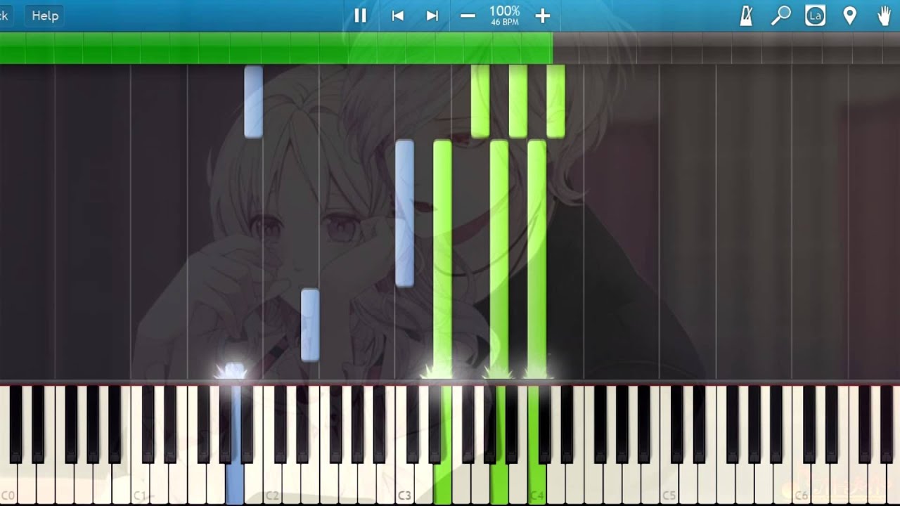 [Synthesia] Yui  - Diabolik Lovers OST (Vol 2 Track 12) (Piano) [Diabolik Lovers]
