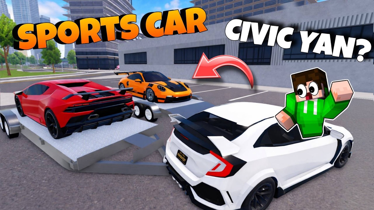 BUMILI AKO ng HONDA CIVIC at GINAMIT pang DELIVER ng mga MAMAHALING SPORTS CAR sa ROBLOX
