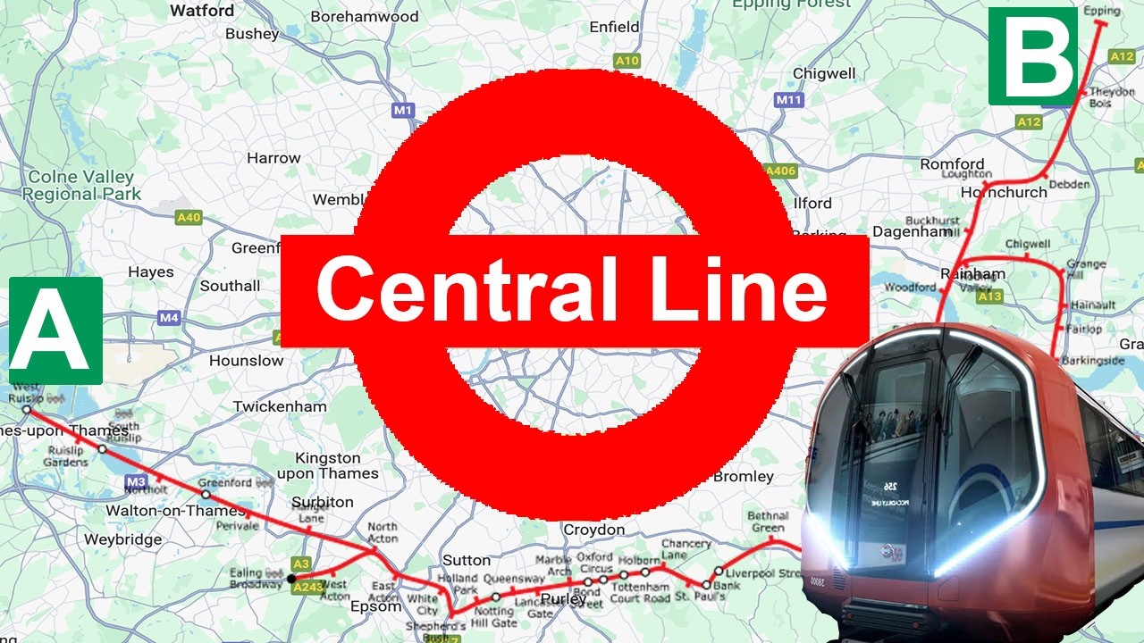 Central Line West Ruislip to Epping Full Journey 2024