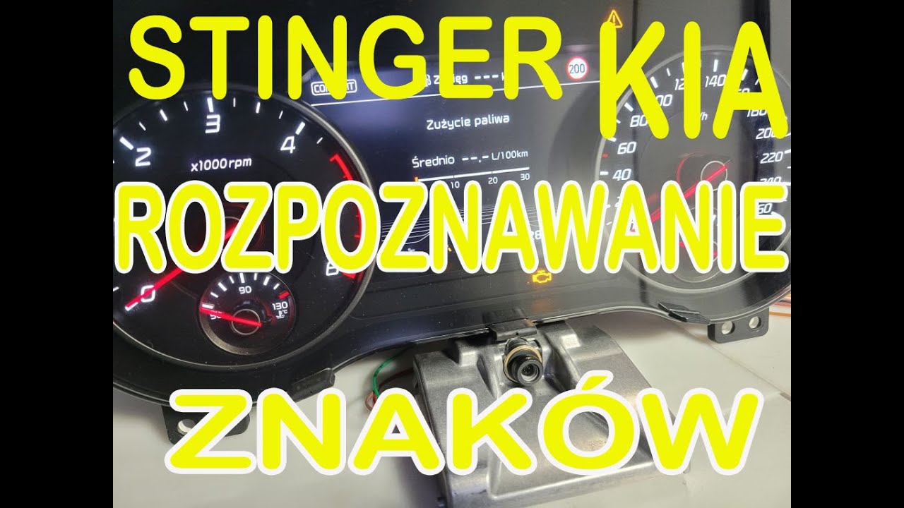KIA Stinger rozpoznawanie znaków na liczniku Instrument cluster CAN BUS