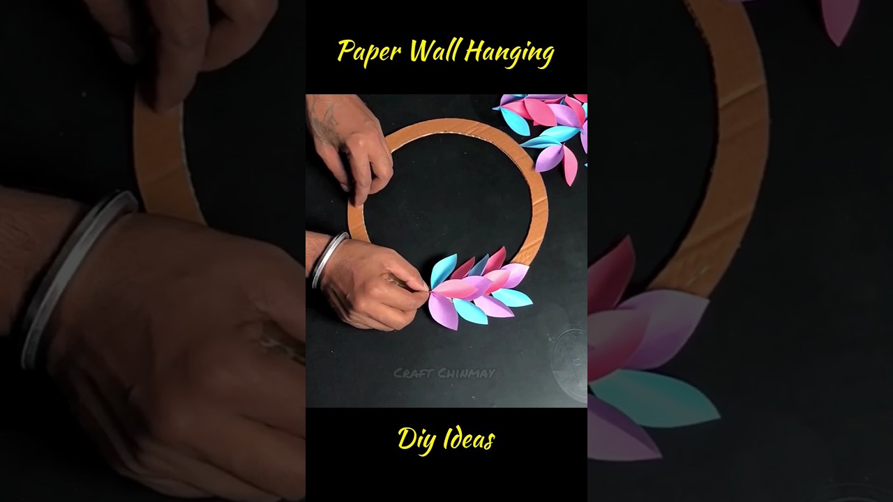 Easy Paper Wall Hanging Craft Ideas  | DIY Wall Decor | Home Decor #shorts #diy #homedecor