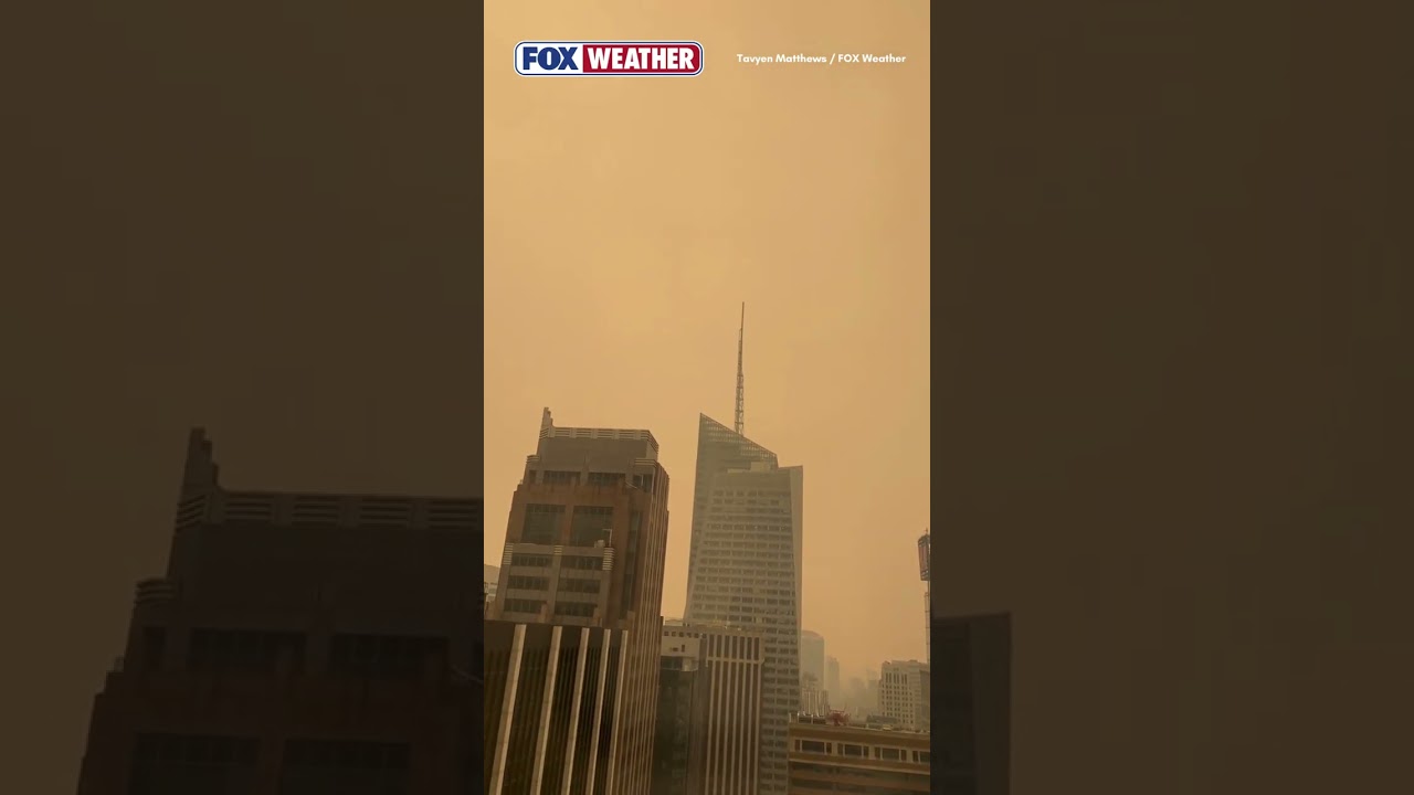 🔥💨HAZY THROWBACK: Hazy Skies In New York City From Canadian Wildfire Smoke