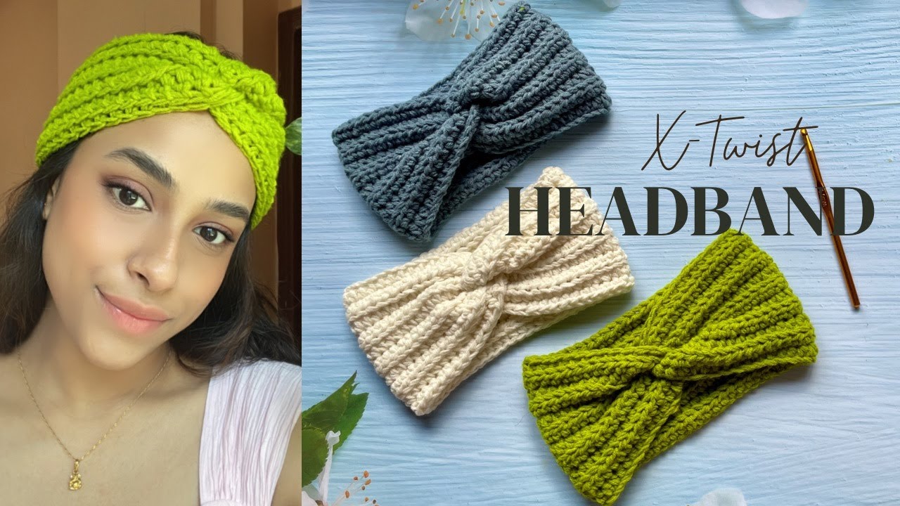 Ep.10: Crochet X-twist headband | very EASY Step-by-step crochet headband Tutorial looks knitted