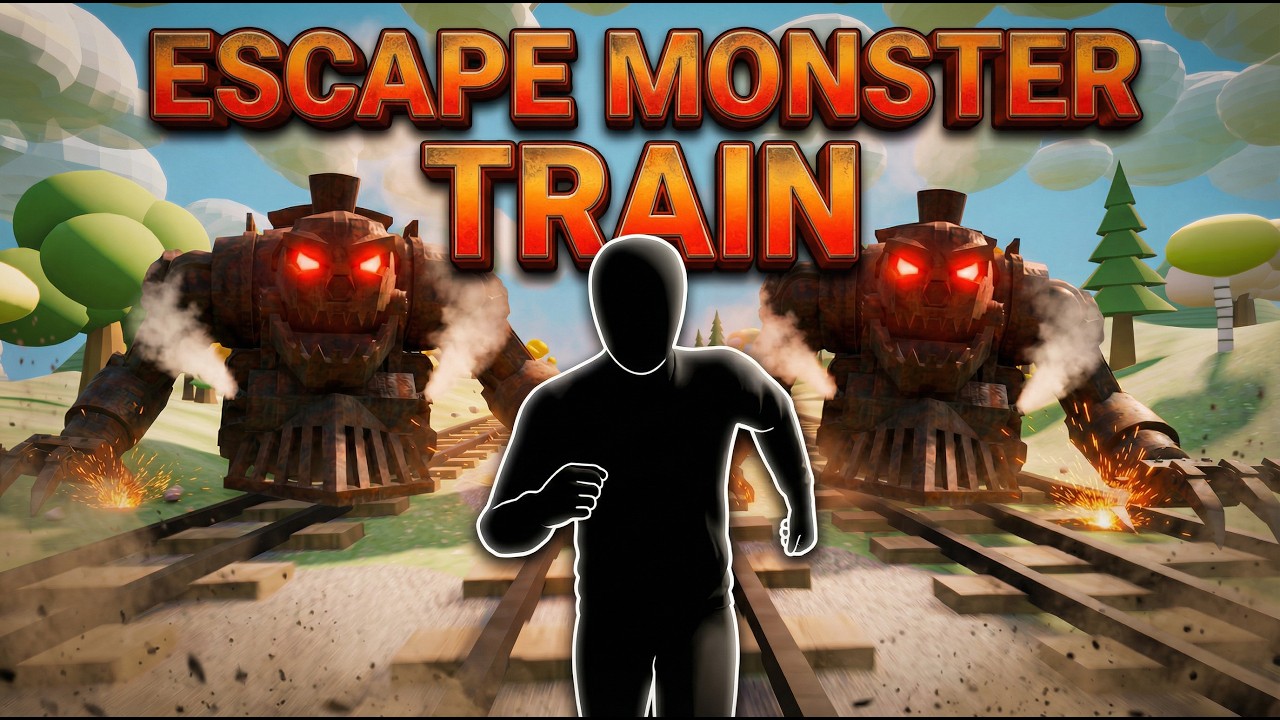 Escape the Monster Train! 🚂💥 Interactive Reflex Run Challenge | Full Body Warm Up