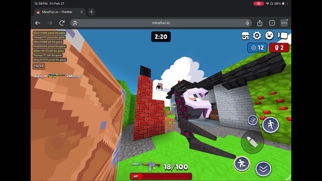 Minefun.io Crazy The war on mobile gameplay