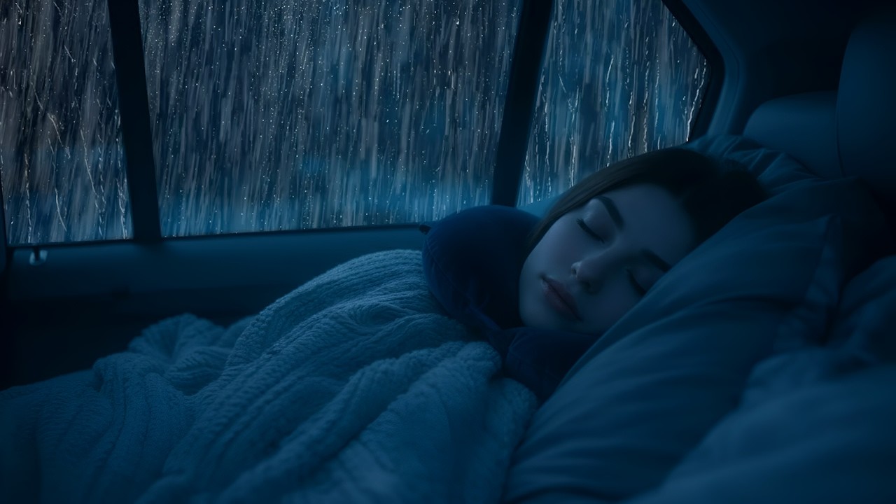 Dreamscape Atmosphere – Beating Insomnia in 5 Minutes with Rain on Car at Night