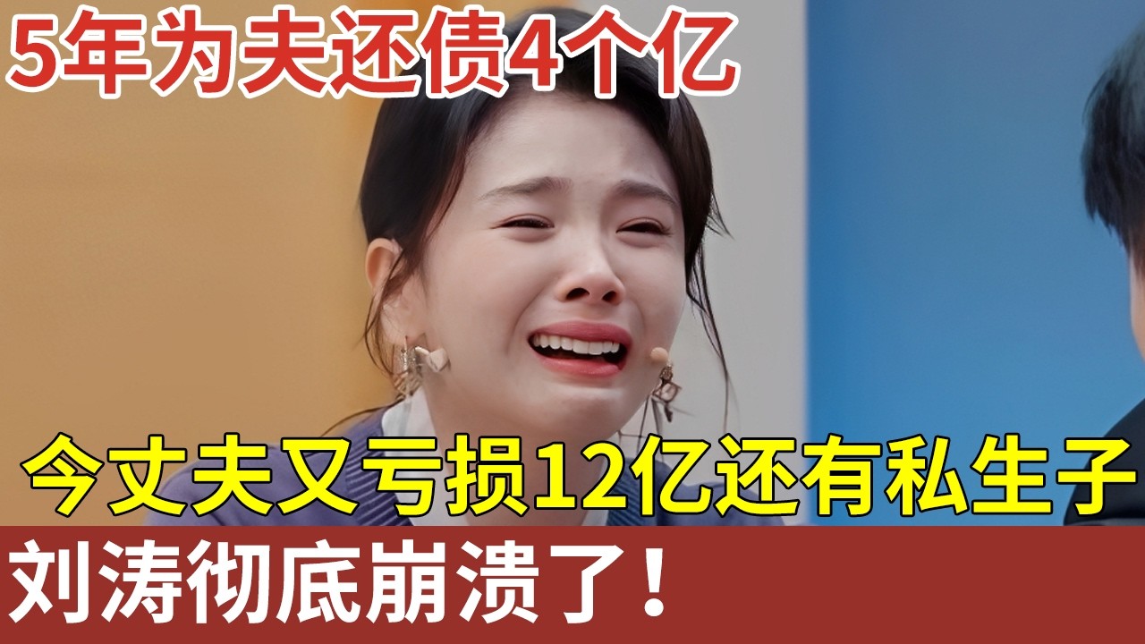 5年为夫还债4个亿，今丈夫又亏损12亿，得知丈夫还有一个私生子，刘涛彻底崩溃了！【明星风云路】