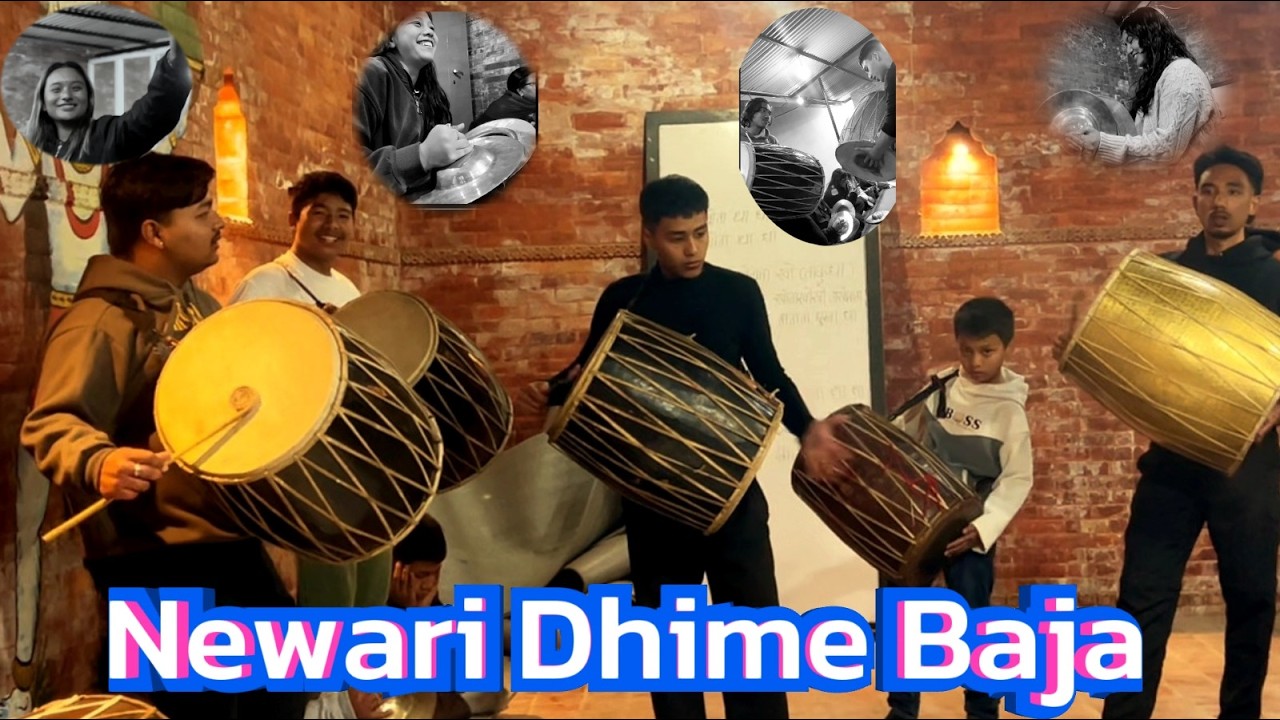 Newari Dhime Dance practice class