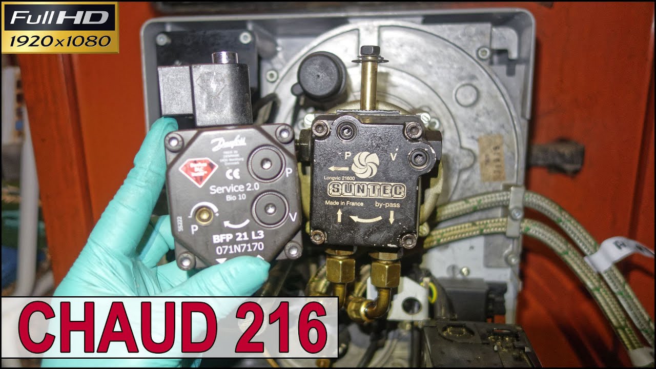 Chaud216-Le remplacement d'une pompe fioul HS et d'un combiné fioul complètement bouché