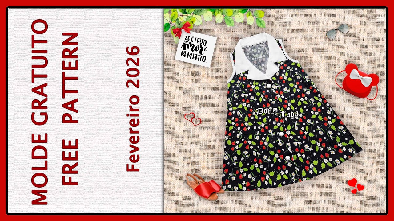 Vestido Trapézio Modificado - 2 a 11 anos
