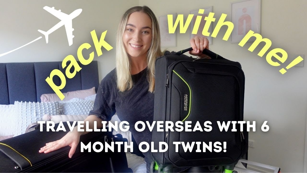 PACK WITH ME! What to pack when flying overseas with 6 month old baby!