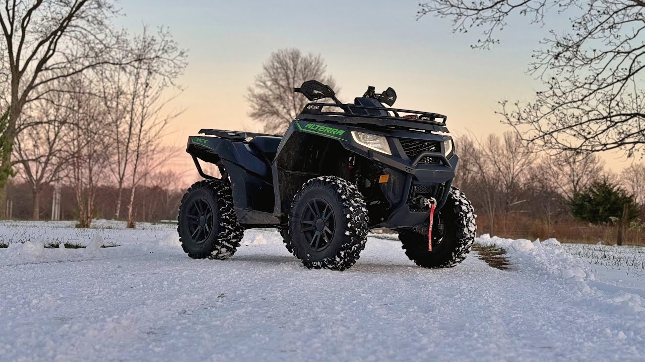 Snow Plowing and Making Trails with my ATV