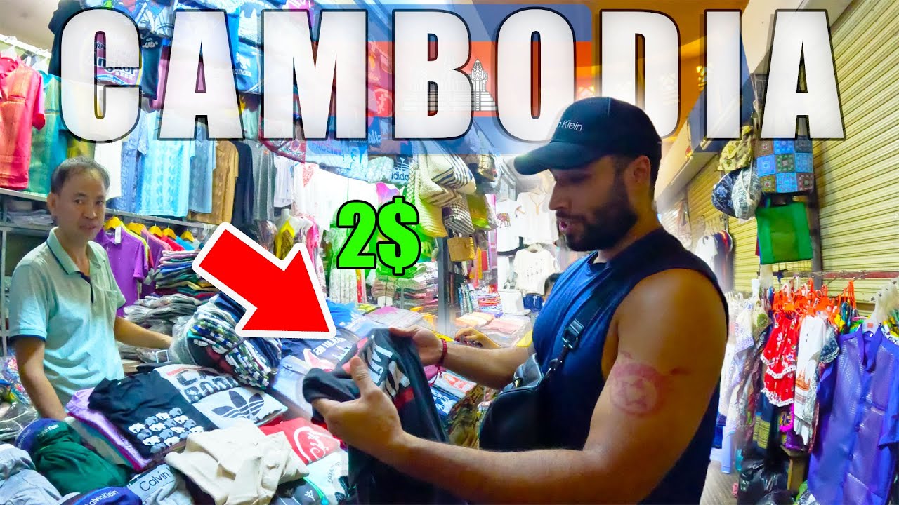 2$ SHIRTS at This INCREDIBLE FAKE MARKET || Central Market - Phnom Penh, Cambodia