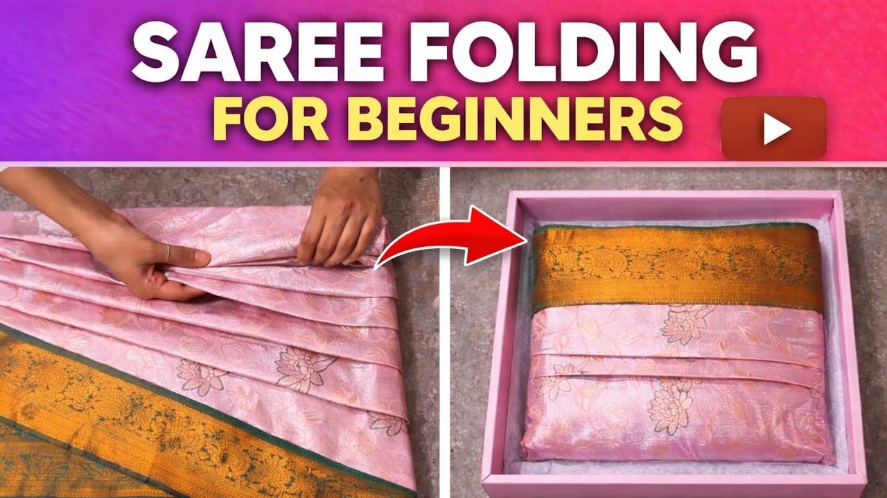 🥰sareeboxfolding  and saree draping easy method #sareeboxfolding #viralvideo #sareefreeplating🌹