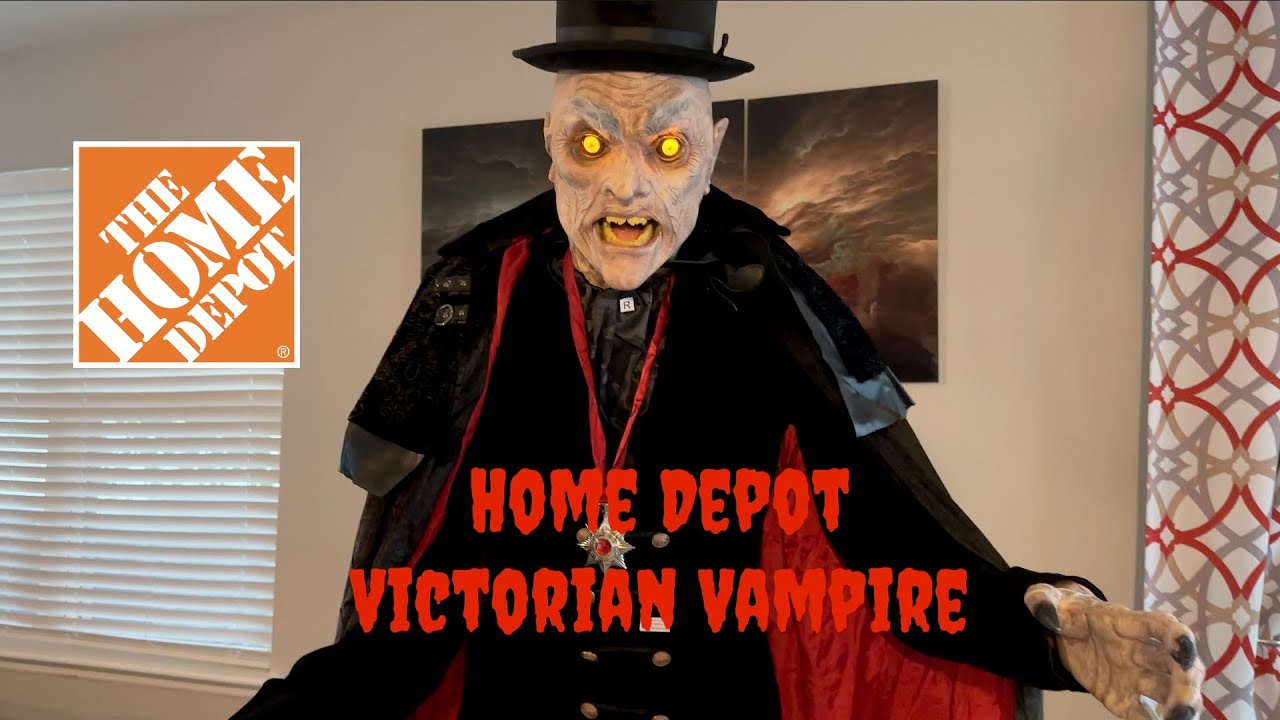 Home Depot Victorian Vampire (Dracula) Halloween Animatronic Unboxing, Demo and Review