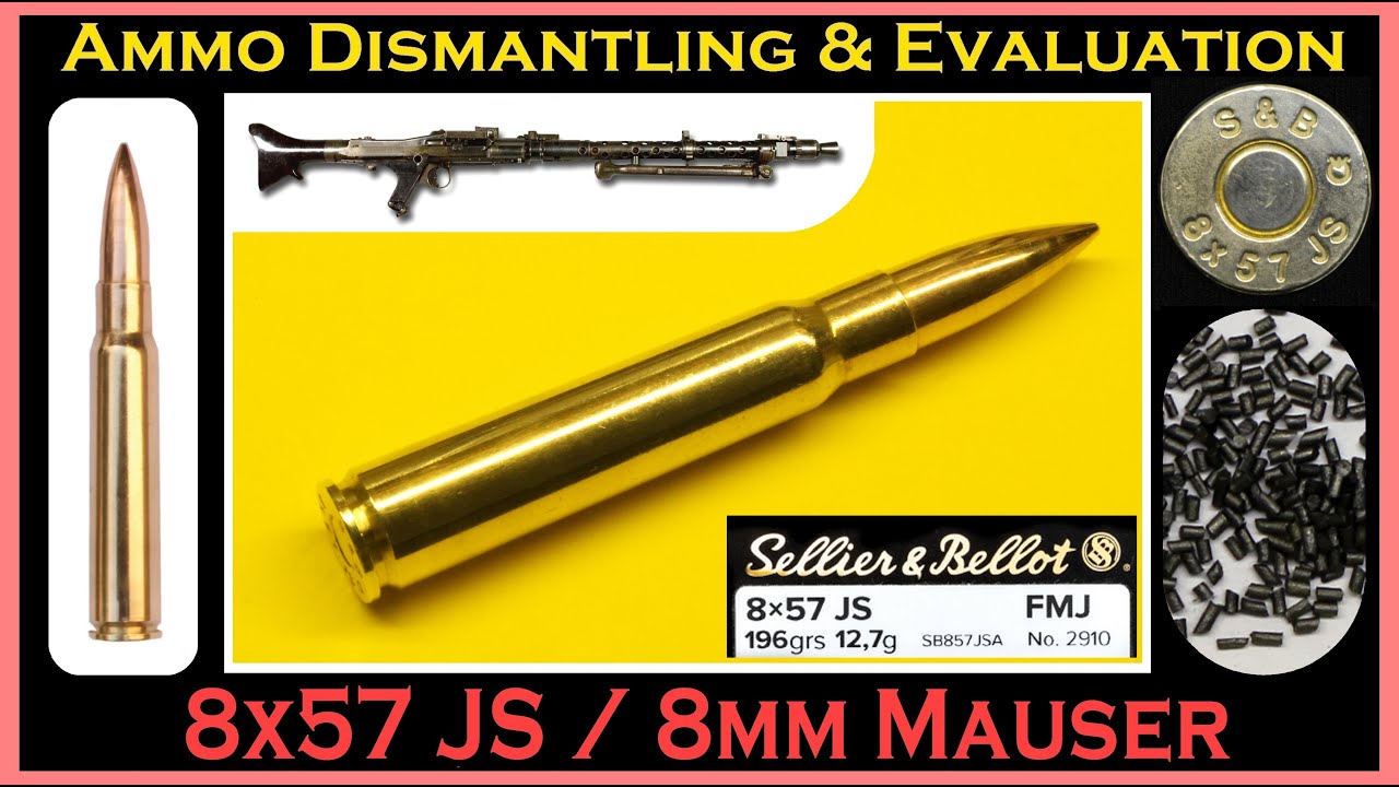 8x57mm JS Deconstruction (Sellier & Bellot 196gr - V331842 / SB857JSA) Ammo Dismantling & Evaluation