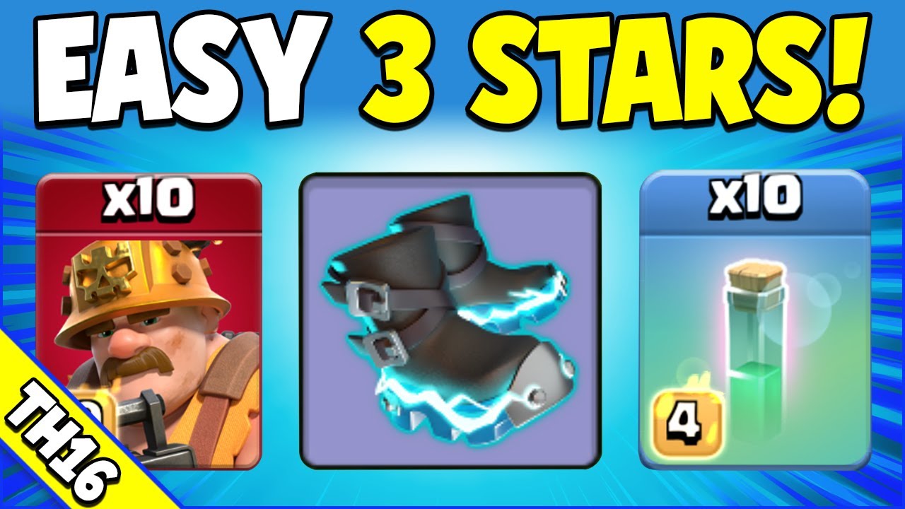 Super Miners + Electro Boots are UNSTOPPABLE!!! Best TH16 Attack Strategy (Clash of Clans)