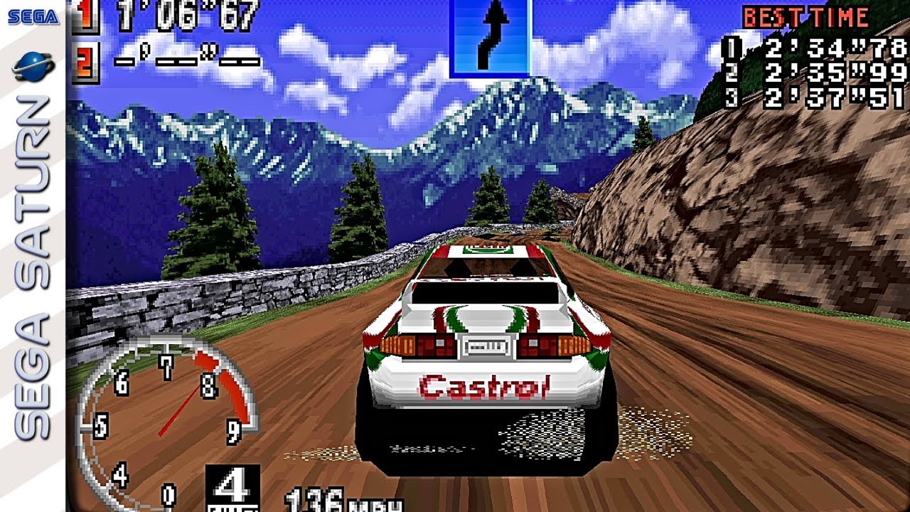Sega Rally Championship (Sega Saturn) | HD Gameplay | RetroArch 1.14.0