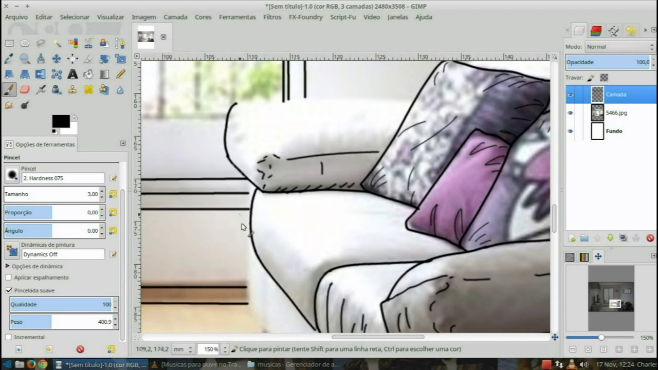Gimp para desenhar hq mangás e ilustração cenários