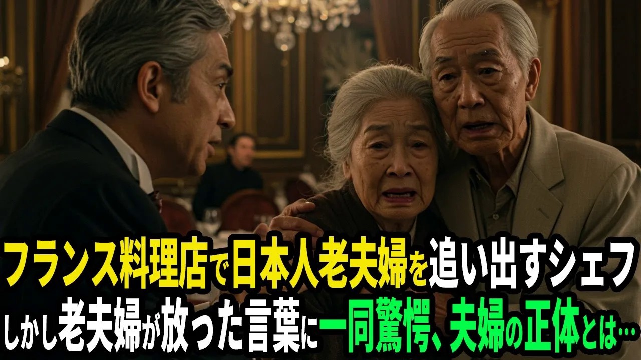 フランス料理店で日本人老夫婦を追い出すシェフしかし老夫婦が放った言葉