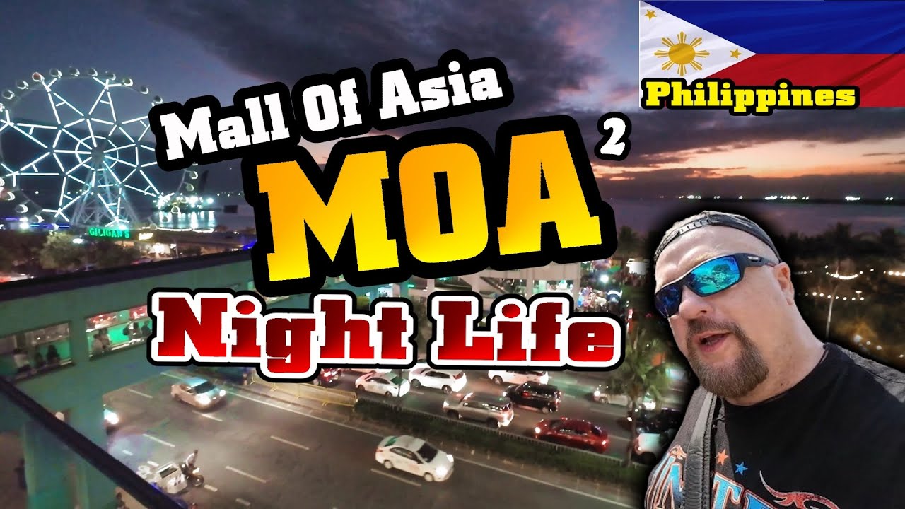 2) MOA (Mall Of Asia) NIGHT LIFE! Manila (4K) 🇵🇭