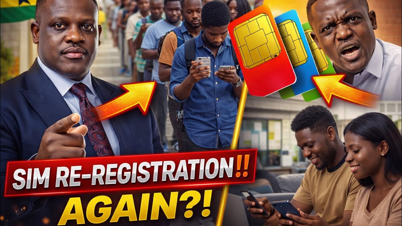 GHANAIANS TO RE-REGISTER THEIR MOBILE SIM CARDS AGAIN ‼️‼️