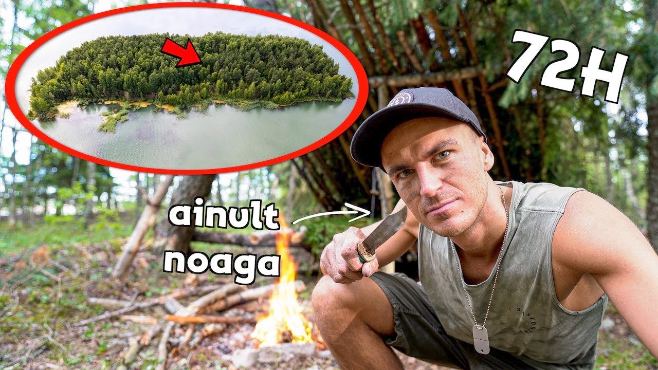 72 Hour Island Survival (no food, water, or shelter) - eng subtitles