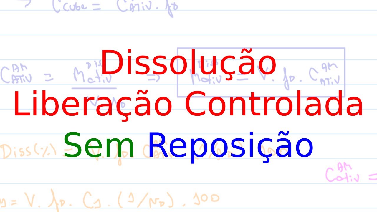 Ensaio de Dissolução - Liberação Controlada - Sem reposição