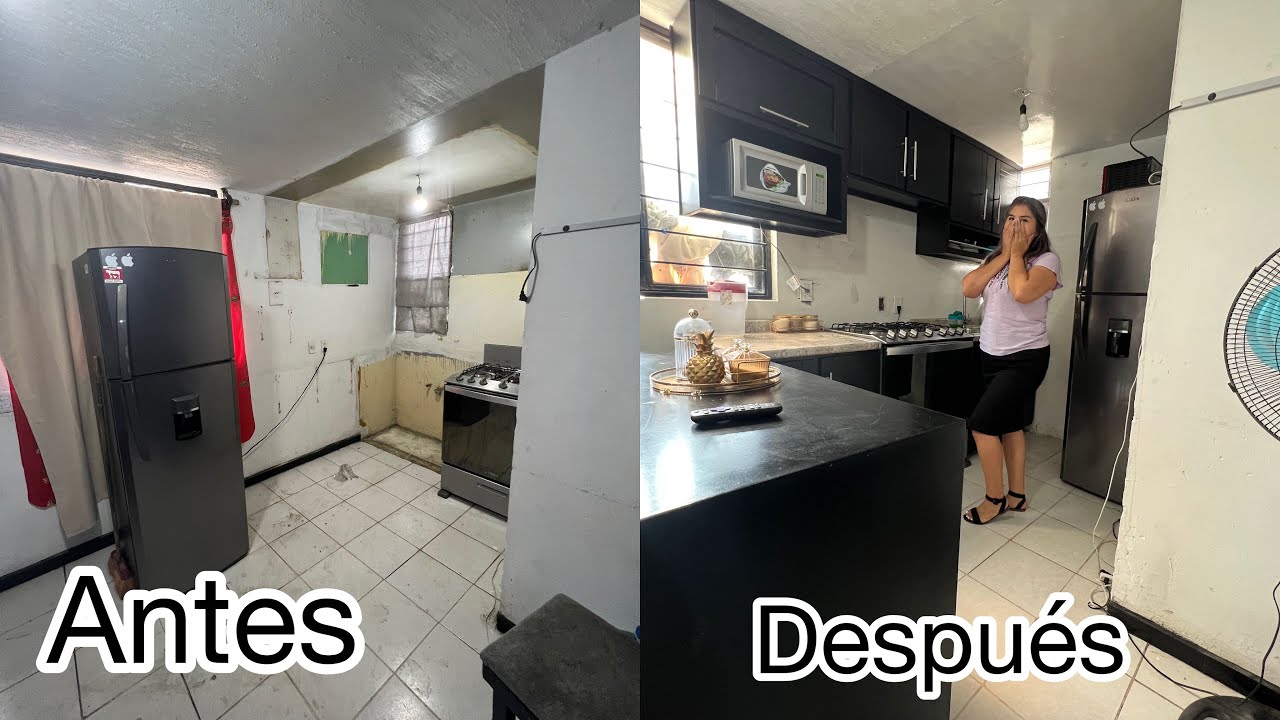 TRANSFORMACI&Oacute;N DE Mi COCINA DESDE CERO|COCINA PEQUE&Ntilde;A 🏠😍