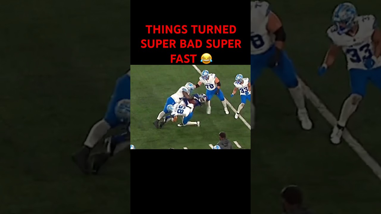 THINGS TURNED SUPER BAD SUPER FAST 😂 #detroitlions #lionsfootball #lionsnation #nflreaction