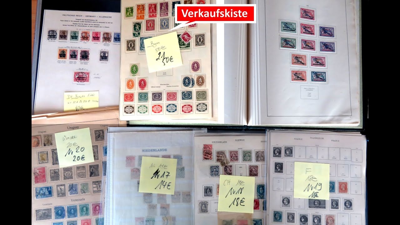 Briefmarken Verkaufsfilm: Schatzsuche und Verkauf in Kommissionskiste 3 mit wertvollen Briefmarken