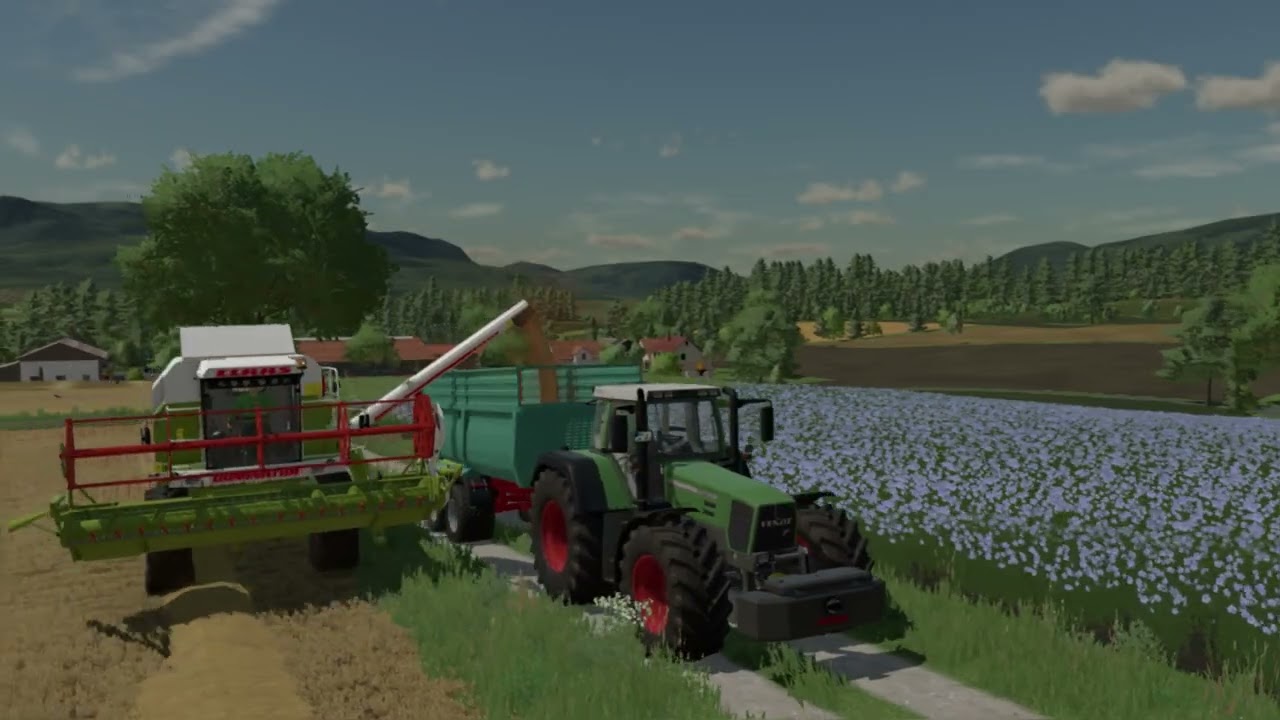 Wheat harvesting lFS22l lmultyplayerl Ellerbach