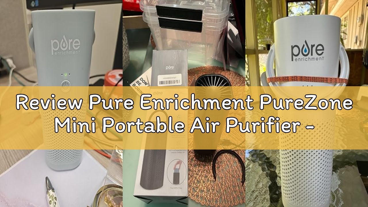 Review Pure Enrichment PureZone Mini Portable Air Purifier - Cordless True HEPA Filter Cleans Air &