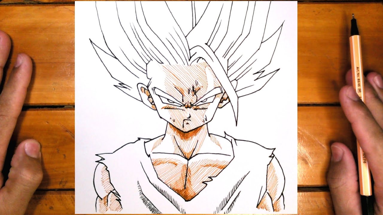 Como desenhar o Gohan ssj2: DBZ