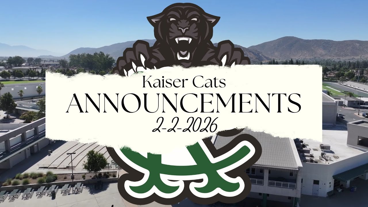 Kaiser Cats Announcements 2-2-2026