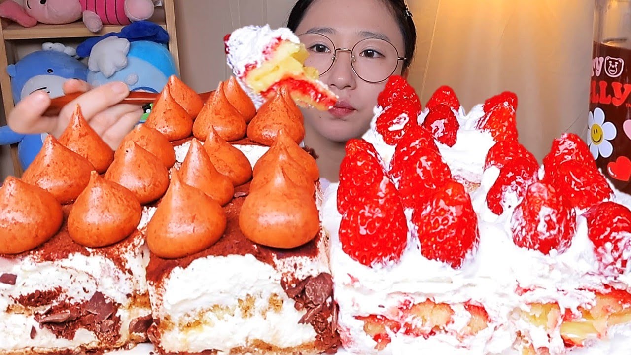 클래식 티라미수 케이크 생딸기 트라이플🍓 티라미수 머랭쿠키 디저트 먹방 Dessert Mukbang