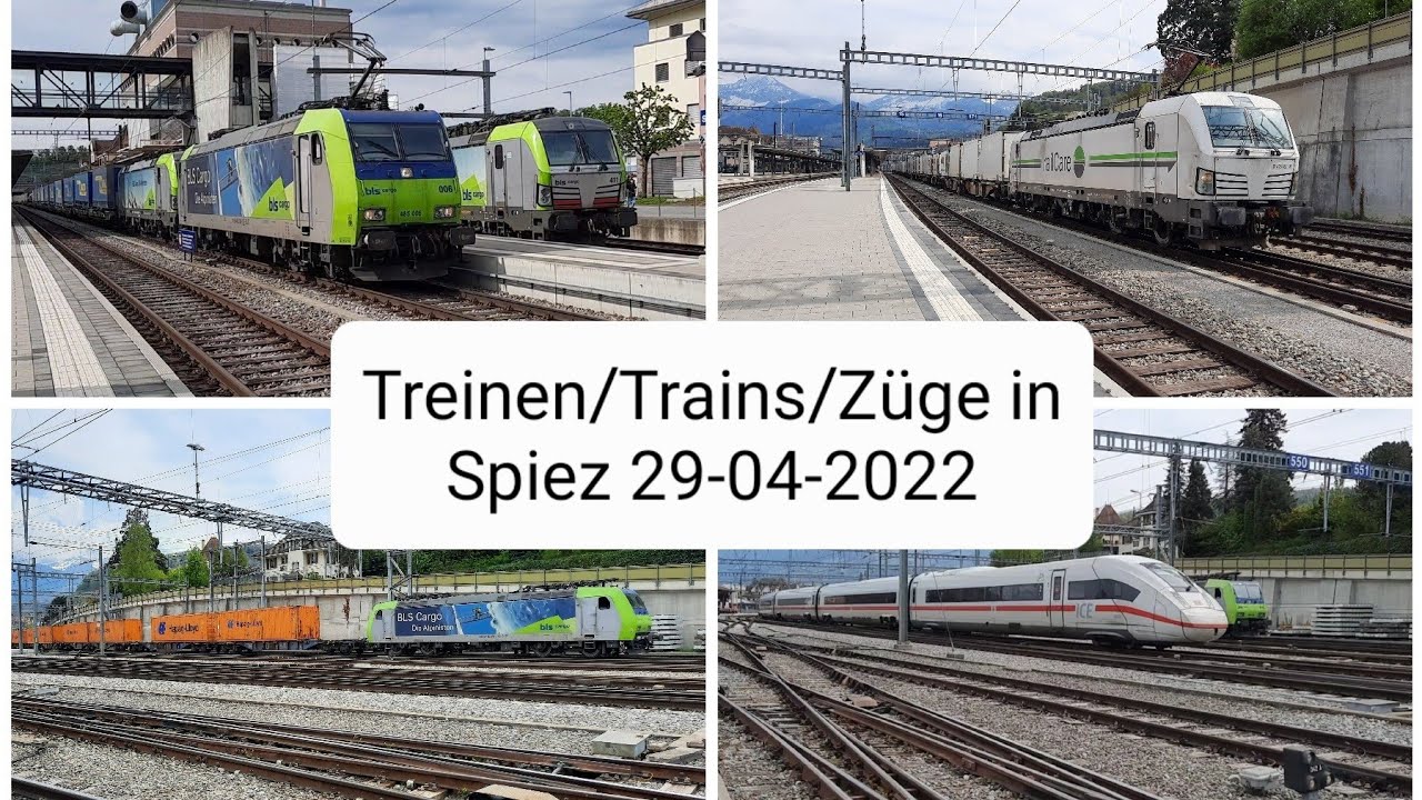 Treinen/Trains/Züge in Spiez 29-04-2022