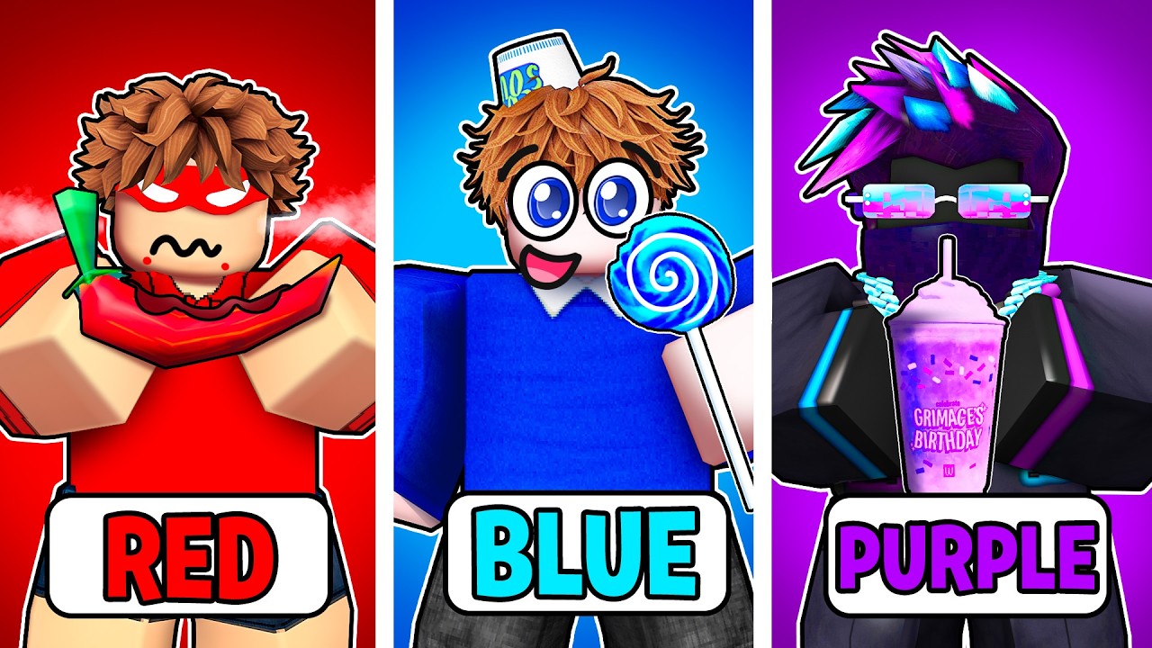 Eating ONE COLOR in Roblox!