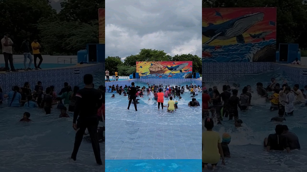 Wave pool at blue land water park tirupathi #tirupati #waterpark #slide #ride #tirupatiwaterpark
