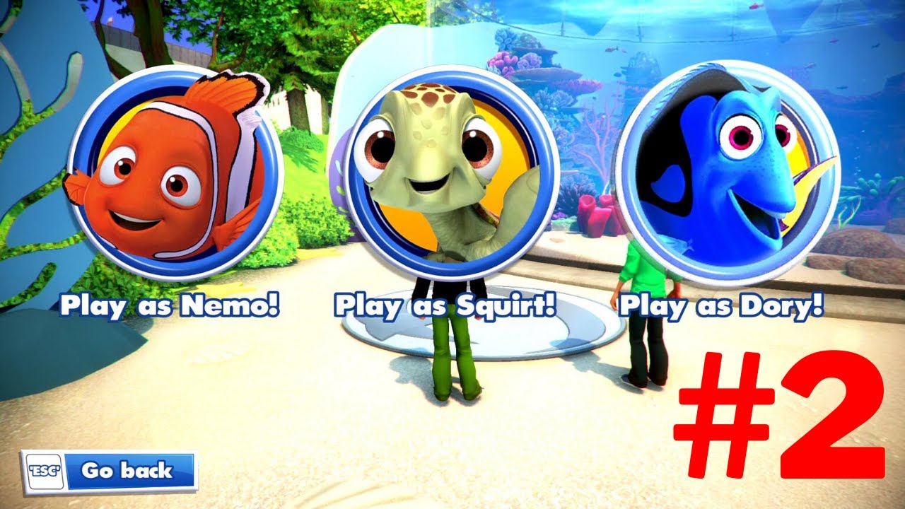 Gameplay #2 Finding Nemo Rush Disney Pixar Adventure Video Game - Dory and Squirt