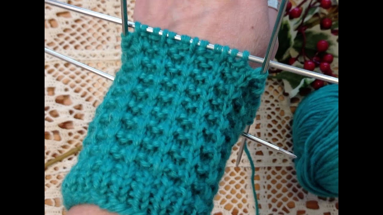 Einfaches Strickmuster in Runden