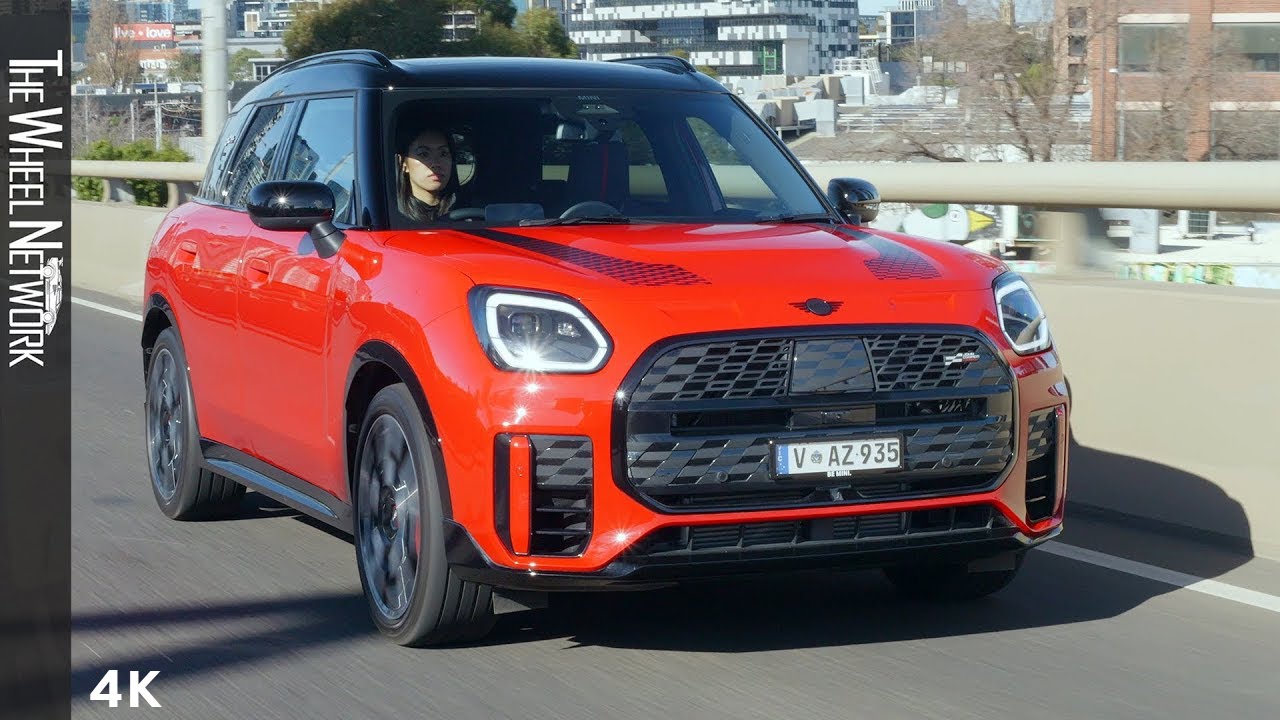 2024 Mini Countryman JCW Favoured | Chili Red II | Driving, Interior, Exterior [4K]