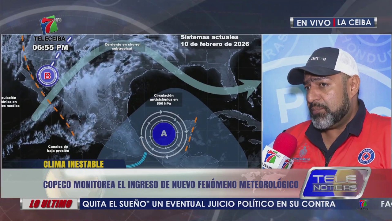 COPECO monitorea el ingreso de nuevo fenómeno meteorológico