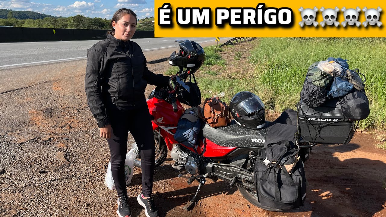 O perigo de fazer uma viagem de moto, todo cuidado é pouco!