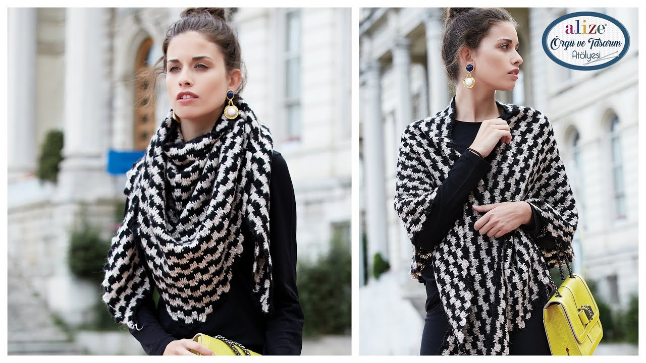 İki Renkli Kolay Şal Yapımı - Making Shawl w/ ANGORA GOLD SİMLİ