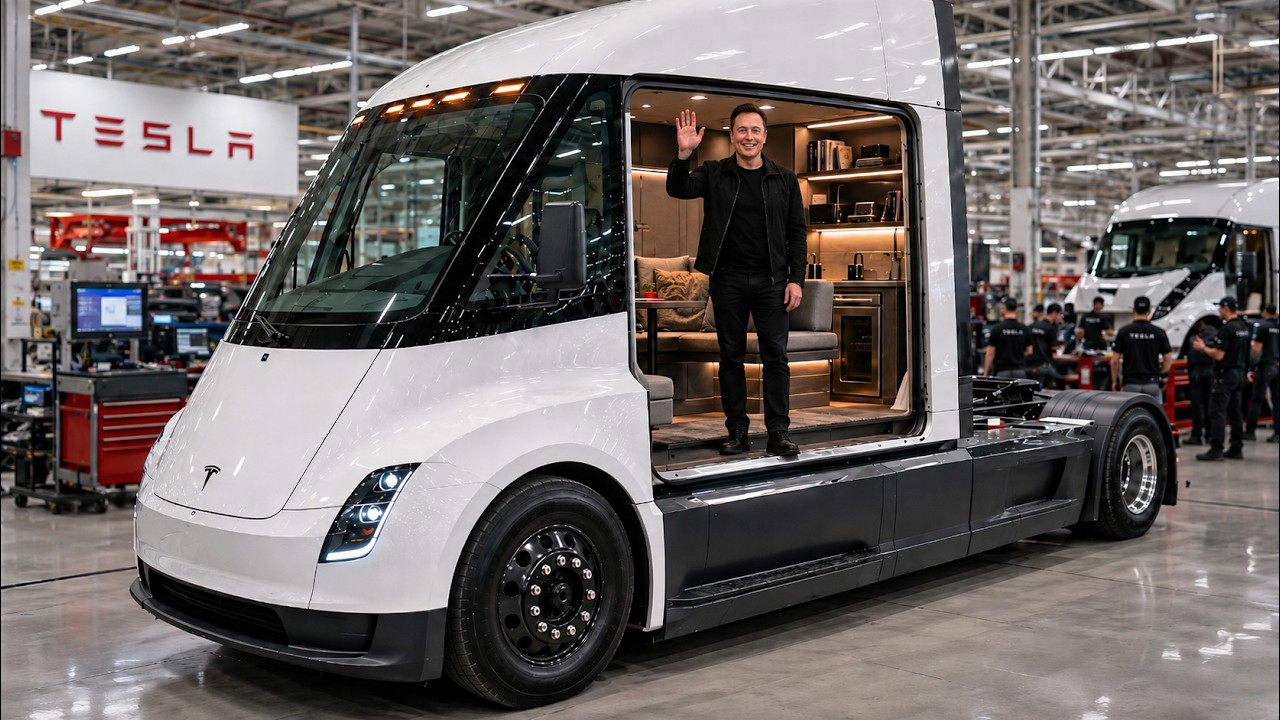 Почему дальнобойщики в ужасе от новой кабины Tesla Semi?