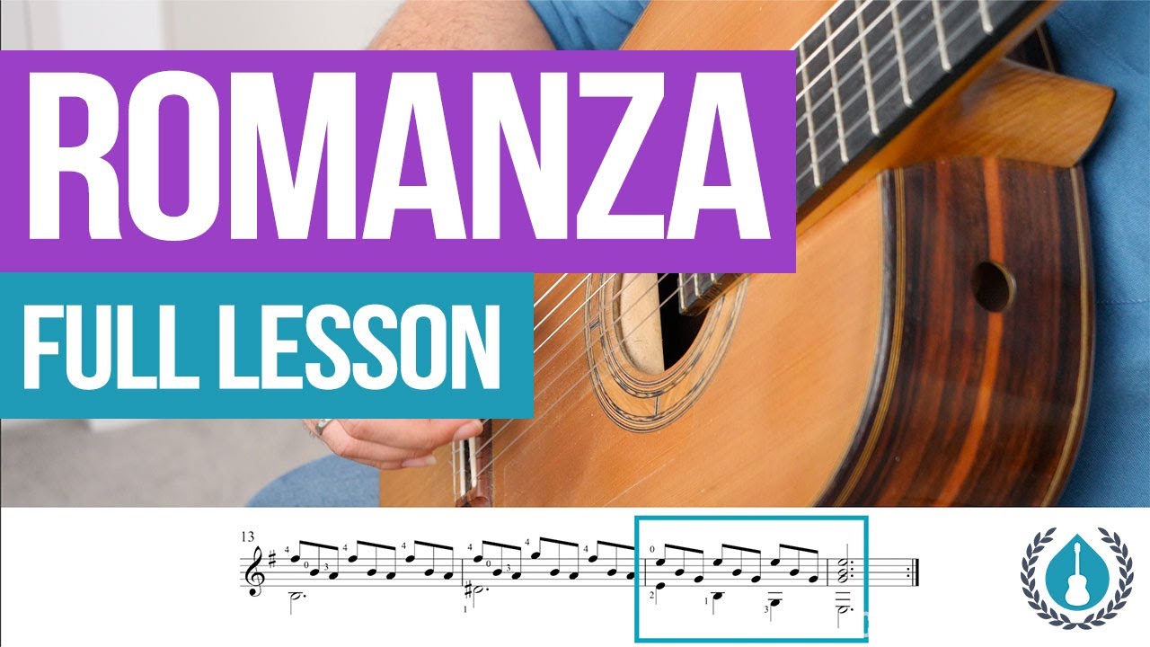 Romanza (Spanish Romance) for guitar : Full Lesson