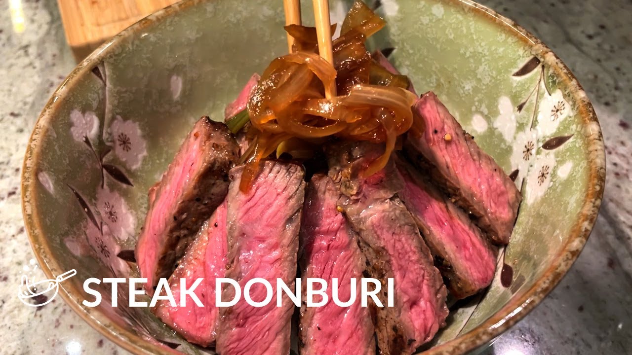 5 Ingredients Steak Donburi | Simple work day dinner recipe for Toronto office worker